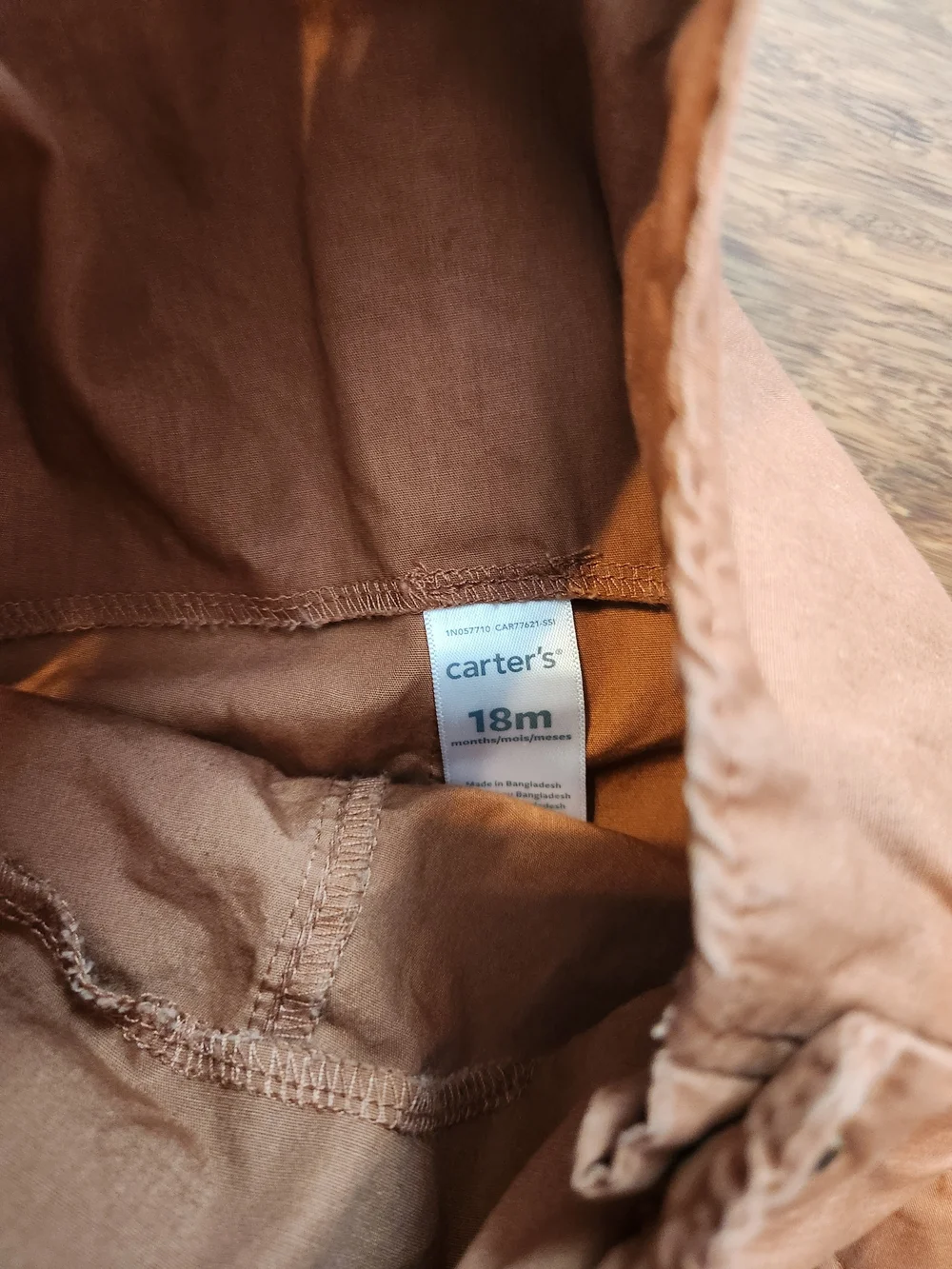 Carter's Baby Boy Rust Brown Toddler Shorts Overalls And Onesie, 18 Months